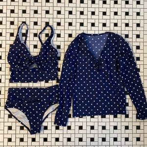 Old Navy high waisted two piece and rash guard